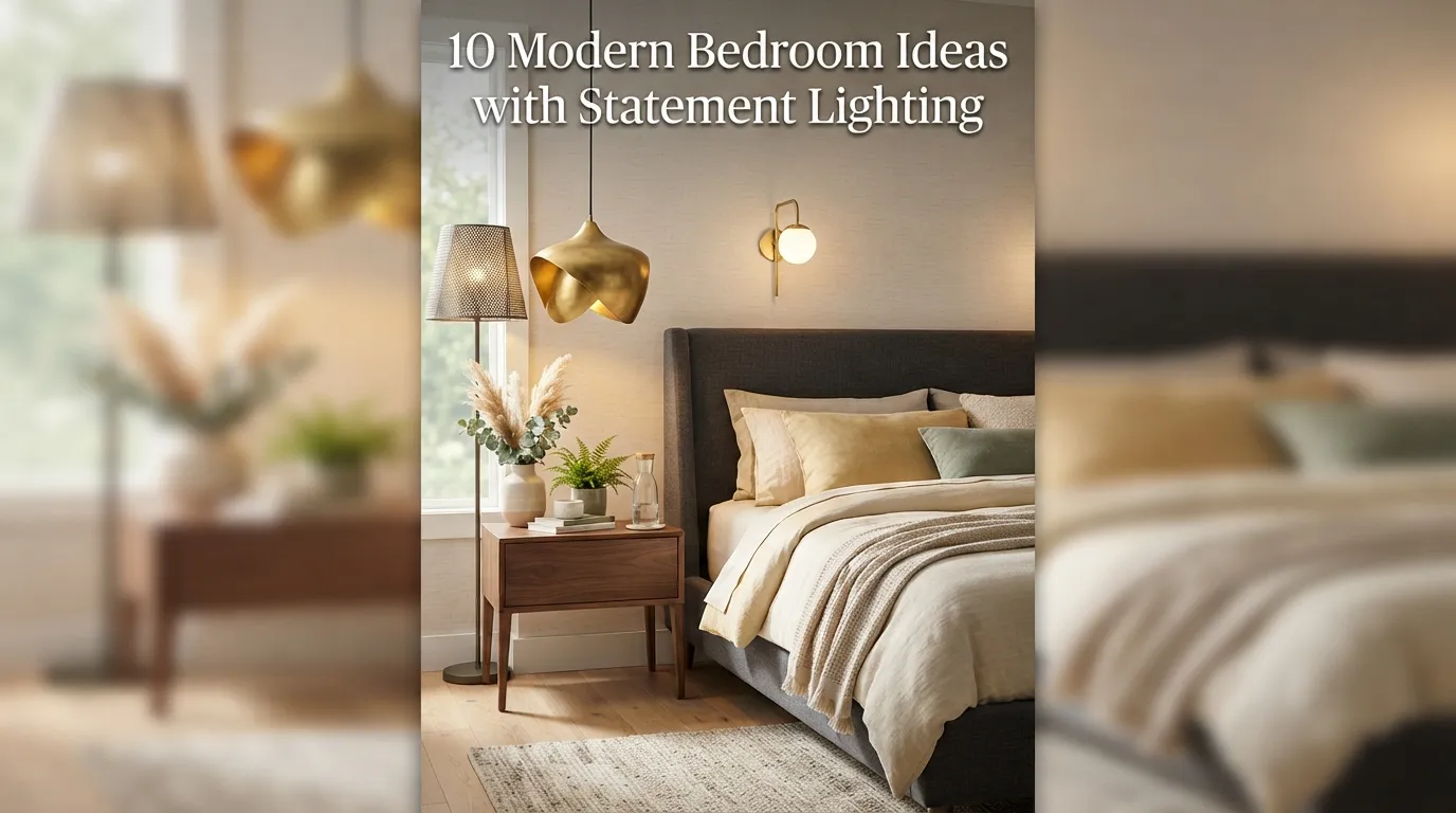 10 Modern Bedroom Ideas with Statement Lighting