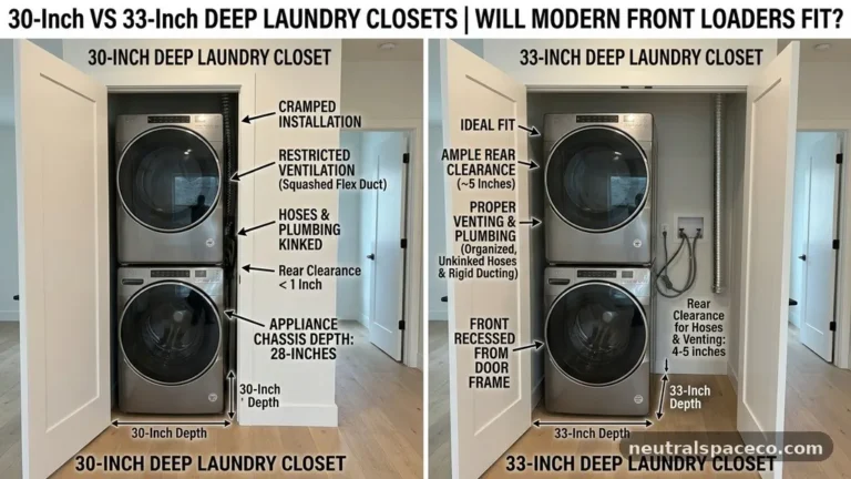 30-Inch vs 33-Inch Deep Laundry Closets: Will Modern Front Loaders Fit?