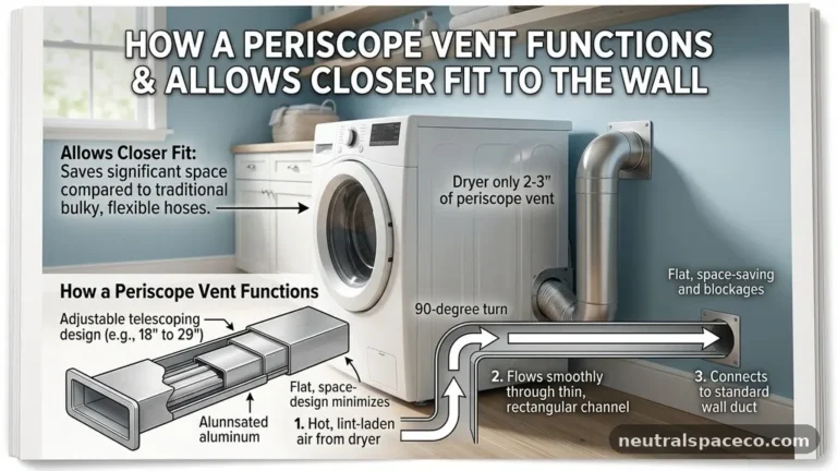 Can You Push a Dryer Flush Against the Back Wall with a Periscope Vent?