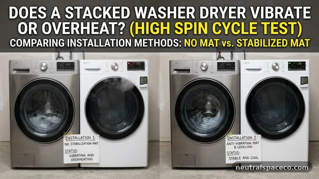Comparing Installation Methods - Does a Stacked Washer and Dryer Vibrate or Tip Over During High Spin Cycles?
