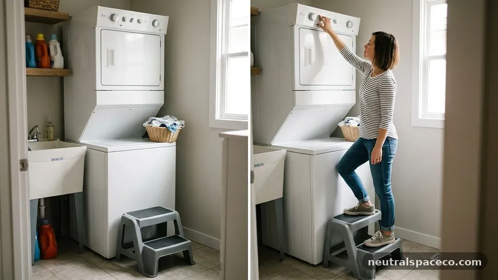How to Reach the Upper Dryer Controls If You Are Under 5-Foot-4