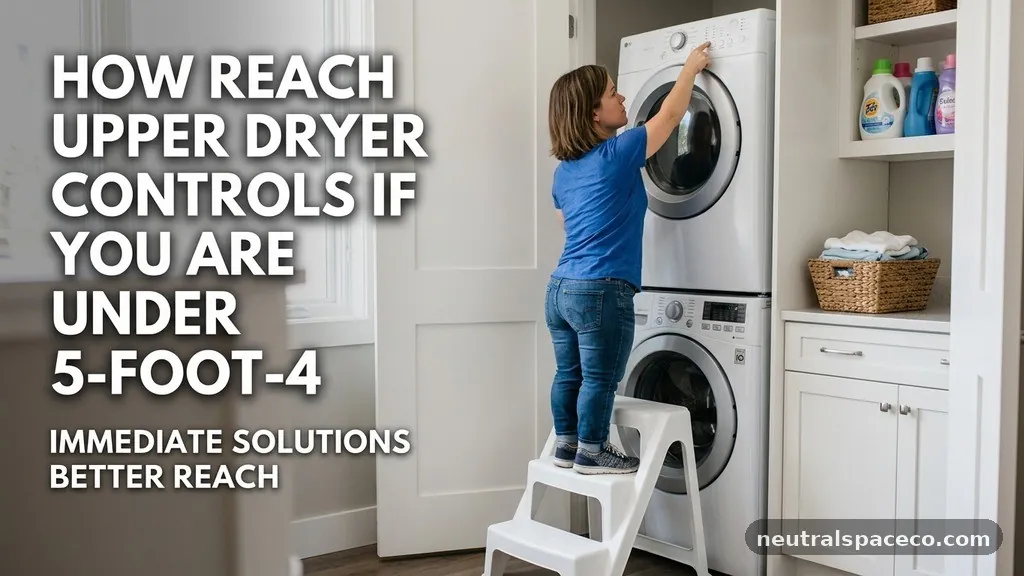 Immediate Solutions for Better Reach - How to Reach the Upper Dryer Controls If You Are Under 5-Foot-4