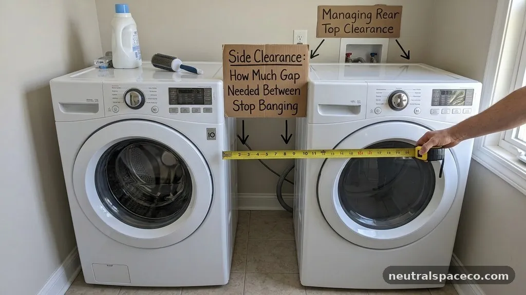 Managing Rear and Top Clearance - Side Clearance: How Much Gap Needed Between Washer and Dryer to Stop Banging?