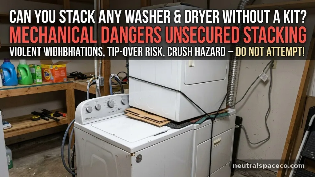 Mechanical Dangers of Unsecured Stacking - Can You Stack Any Dryer on Any Washer Without a Universal Stacking Kit?
