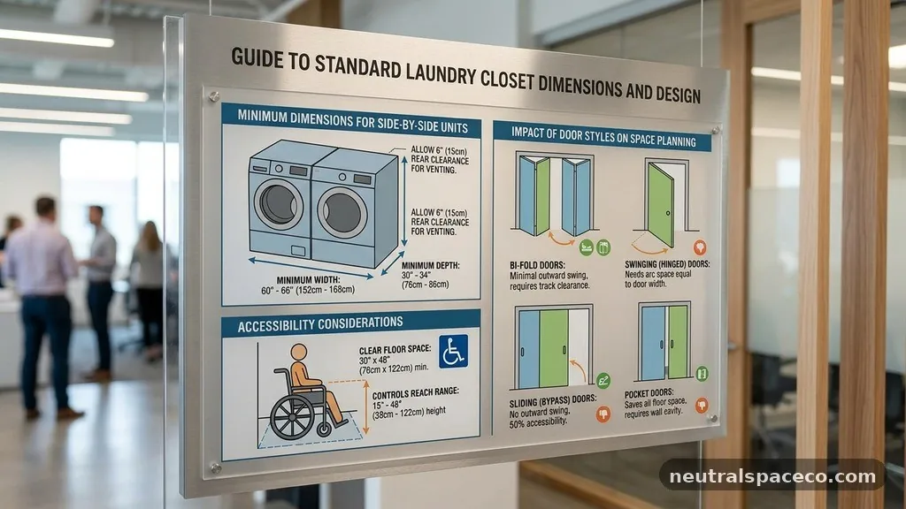 The Impact of Door Styles on Accessibility - Standard Laundry Closet Dimensions: Minimum Width and Depth for Side-by-Side