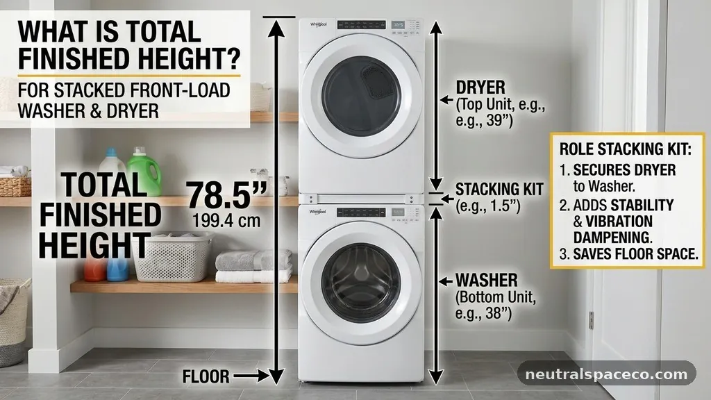 The Role of the Stacking Kit - What Is the Total Finished Height of a Stacked Front-Load Washer and Dryer?