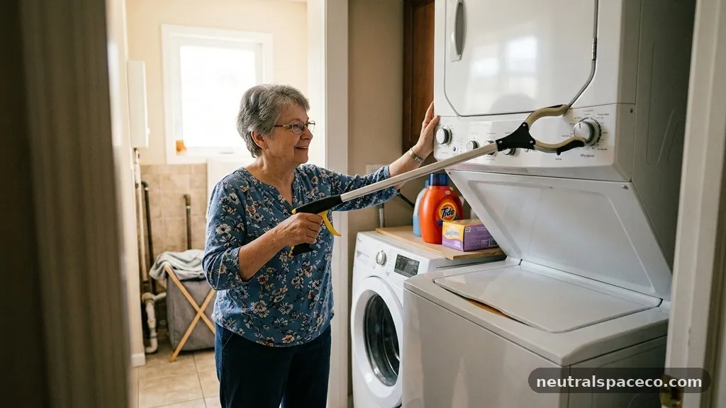 Utilizing Assistive Technology - How to Reach the Upper Dryer Controls If You Are Under 5-Foot-4