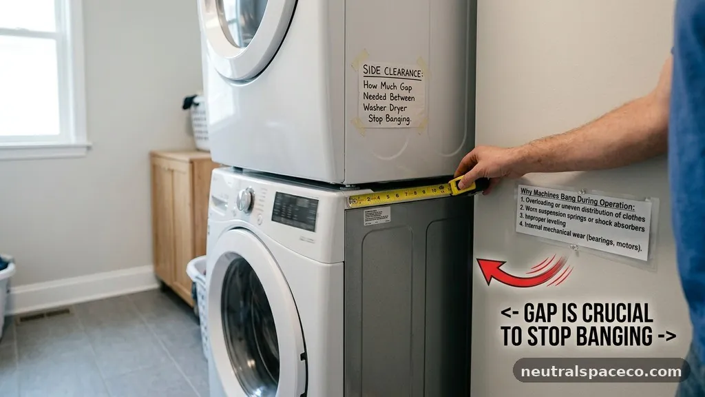 Why Machines Bang During Operation - Side Clearance: How Much Gap Needed Between Washer and Dryer to Stop Banging?
