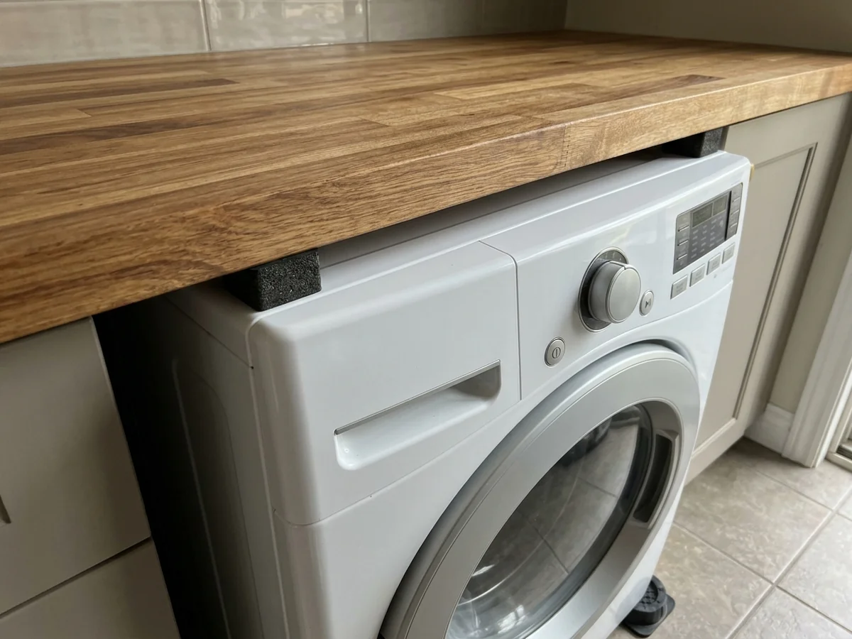 Managing Appliance Vibration and Vertical Clearance Under Counters - Countertop Height Over Front-Load Washers and Dryers
