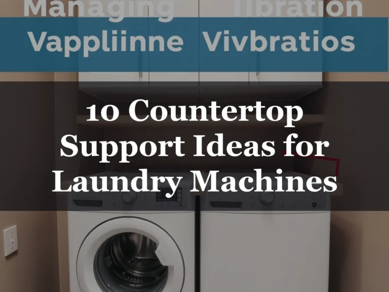10 Countertop Support Ideas for Laundry Machines - Countertop Rest Directly on the Washer or Be Wall-Mounted on Cleats