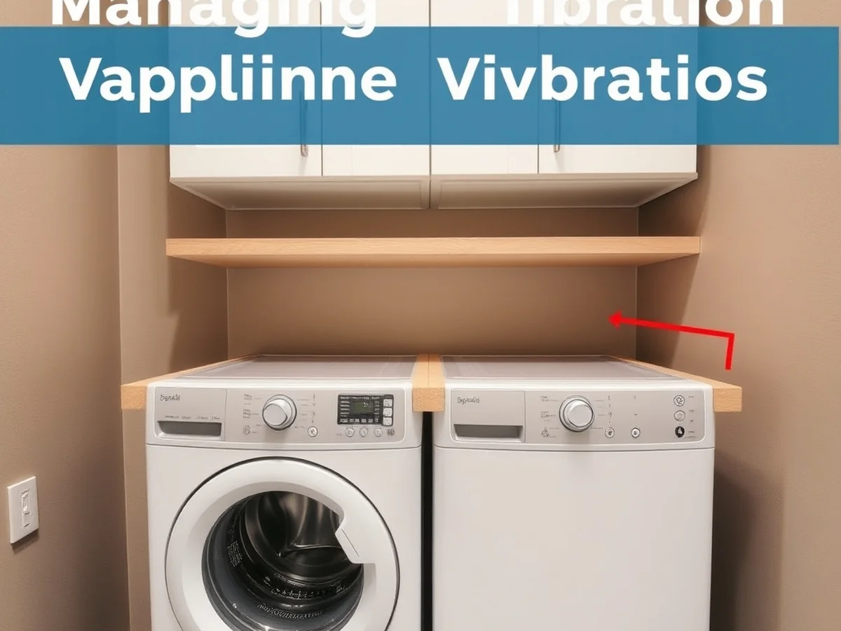 Managing Appliance Vibration and Clearance Gaps - Countertop Rest Directly on the Washer or Be Wall-Mounted on Cleats