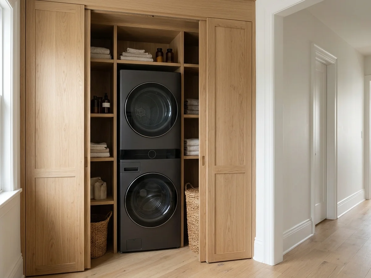 Creative Stacked Washer-Dryer Unit Layouts - Stacked Washer-Dryer Unit