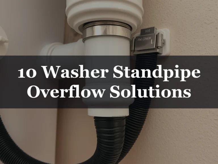 10 Washer Standpipe Overflow Solutions - Washer Standpipe Overflow During the Fast Drain Cycle